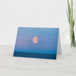 Moon Over the Bering Sea   Russia Far East Card