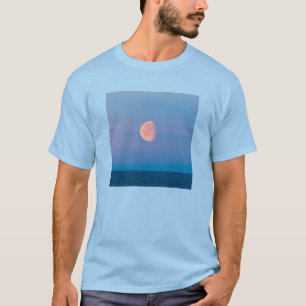 Moon Over the Bering Sea Russia Far East T-Shirt
