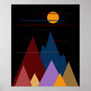 Moon Over The Mountains #2 Poster
