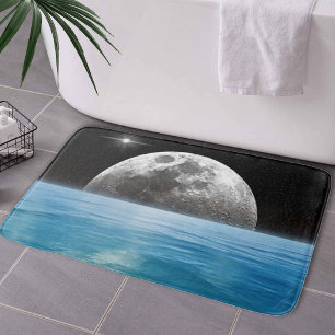 Moon Over the Ocean Bath Mat