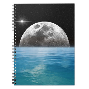 Moon Over the Ocean Notebook
