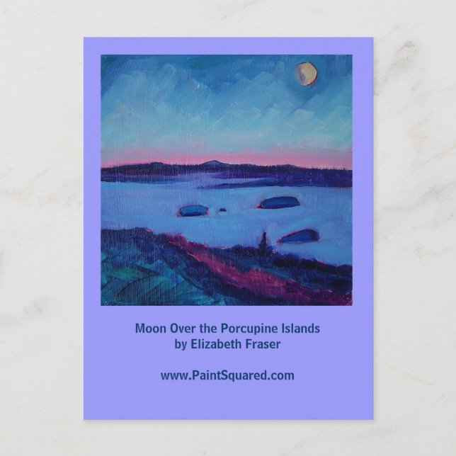 Moon Over the Porcupine Islands • Maine Postcards (Front)
