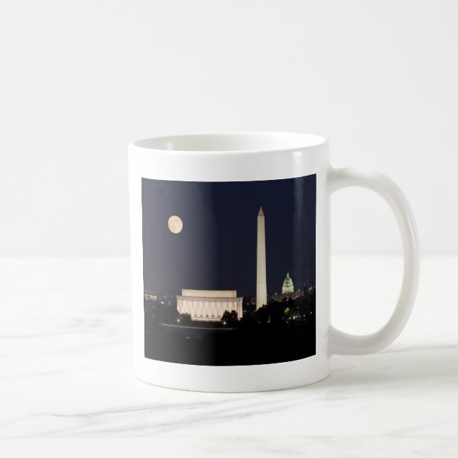 Moon over Washington DC Coffee Mug (Right)