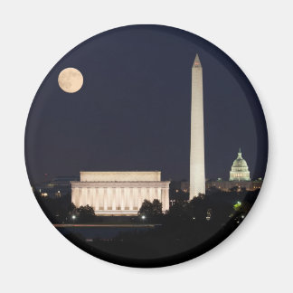 Moon over Washington DC Magnet