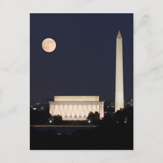 Moon over Washington DC Postcard
