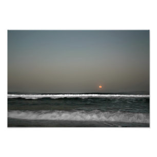 Moon Over Waves Photo Print