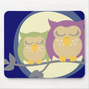 Moon Owls Mouse Mat