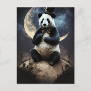 Moon Panda Bear Postcard