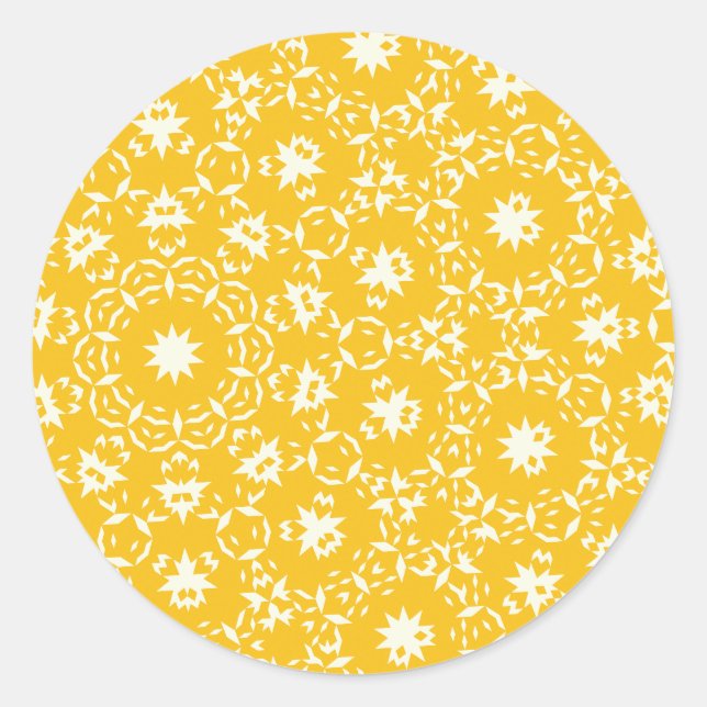 Moon pattern classic round sticker (Front)