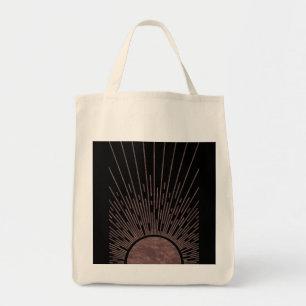 Moon Phase Arch Abstract Sun And Sun Rays Set, 1/6 Tote Bag
