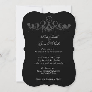 Moon Phase Chandelier Wedding Invitations