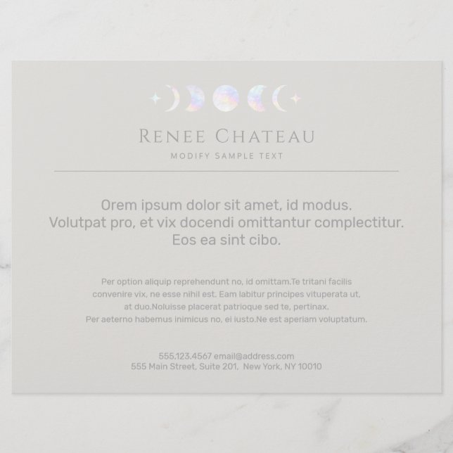 Moon Phase Flyer (Front)