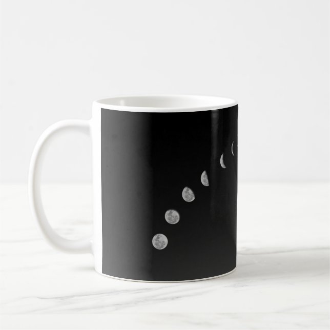 Moon phase lunar eclipse  coffee mug (Left)