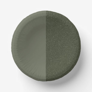 Moon Phase Moss Green Paper Plate – Customizable