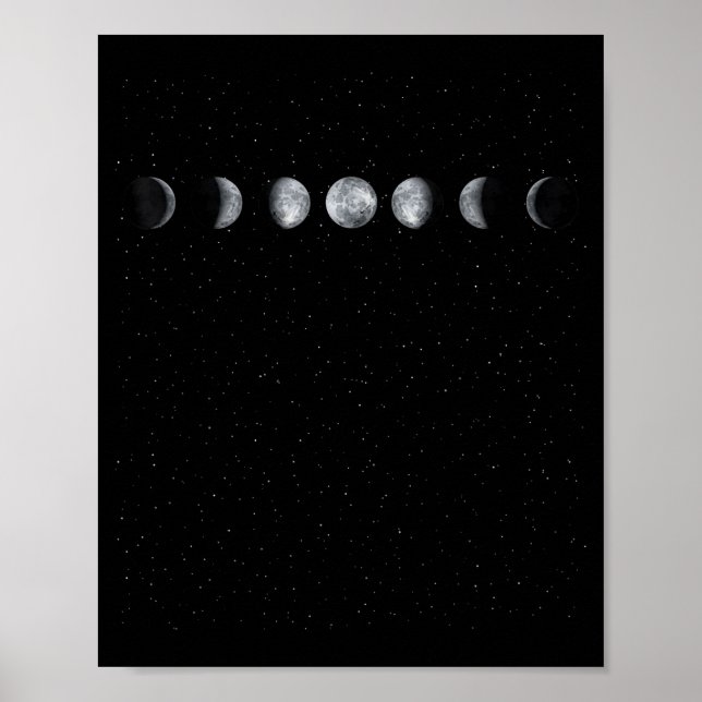 Moon Phase Scientist Gift Astronomy  Poster (Front)