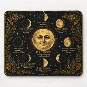 Moon Phase Spellcasting Guide Mouse Mat