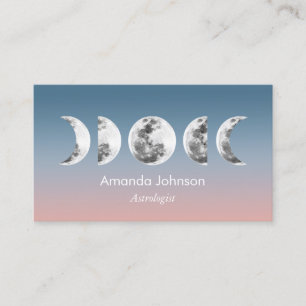 Moon Phases Astrology Yoga Holistic Healer Business Card