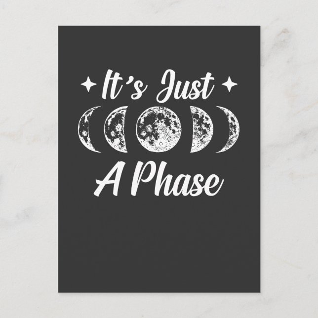 Moon Phases Astronomy Earth Solar System Planet Postcard (Front)