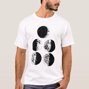 Moon Phases Astronomy Space Art illustrations T-Shirt