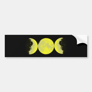 moon phases bumper sticker