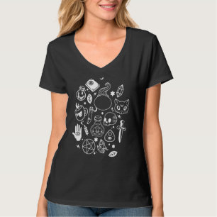 Moon Phases Cat Pagan Witch Wicca Wiccan T-Shirt