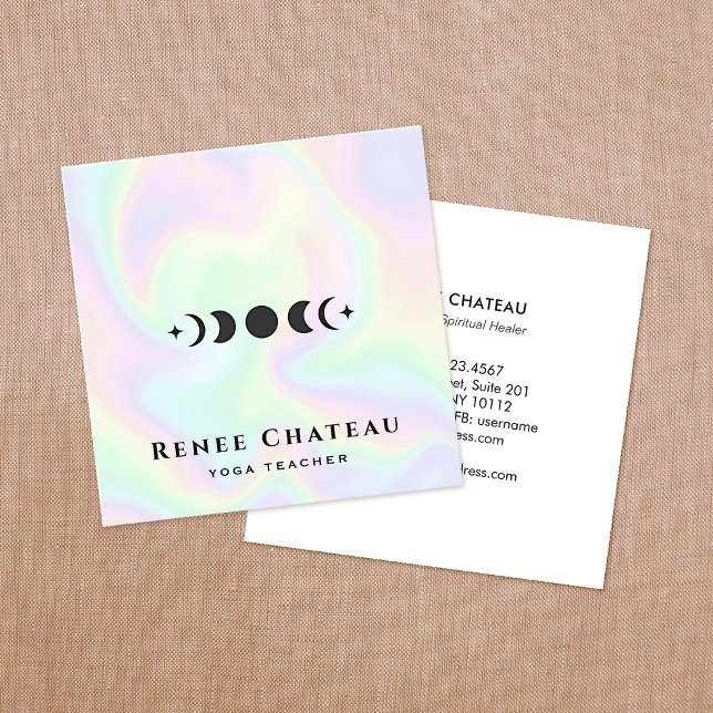 Moon Phases Chakra Energy Healer Business Card (Creator Uploaded)