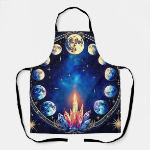 Moon Phases Crystal Cosmos Apron