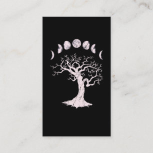 Moon Phases Gothic Tree Business Card