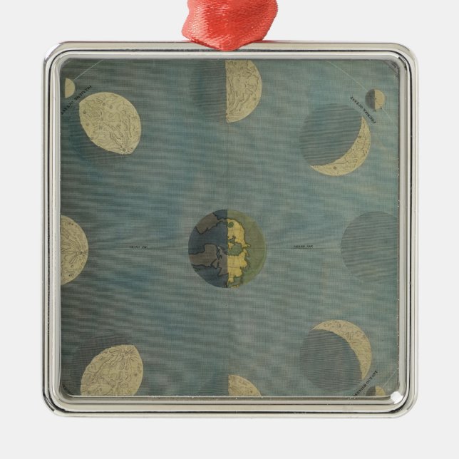 Moon Phases Metal Tree Decoration (Front)