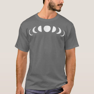 Moon Phases Minimalistic White Moons Witch Stuff T-Shirt