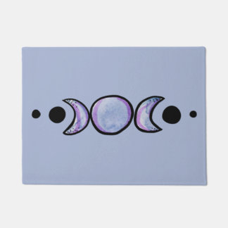Moon Phases MoonChild art purple Doormat