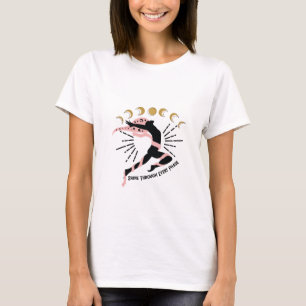 Moon Phases Mystical Lady Shine Through T-Shirt