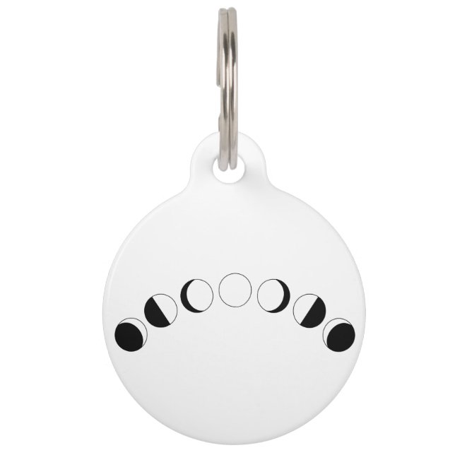 Moon Phases Pet Tag (Front)