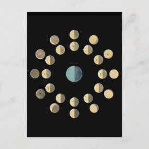Moon Phases Postcard