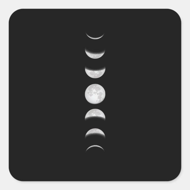 Moon Phases Square Sticker (Front)