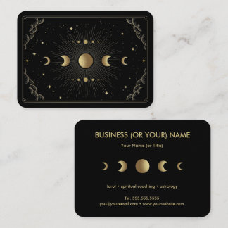 Moon Phases Tarot Reader Astrologer Business Card