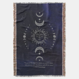 Moon Phases Throw Blanket