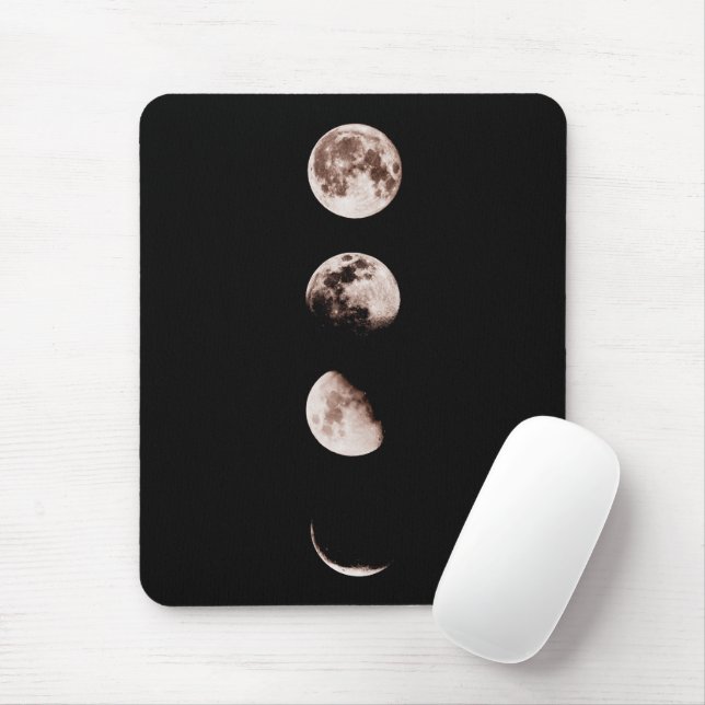Moon Phases Wall Art – Celestial Home Decor Mouse Mat (With Mouse)