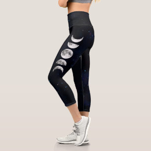 Moon Phases Yoga Capri Leggings