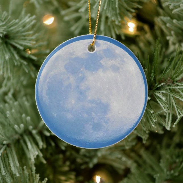 Moon Photo Ceramic Tree Decoration (Tree)
