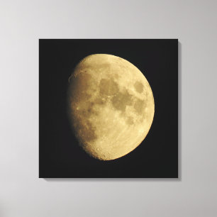 Moon Photography, Moon Phase, Close Up, Picture Canvas Print