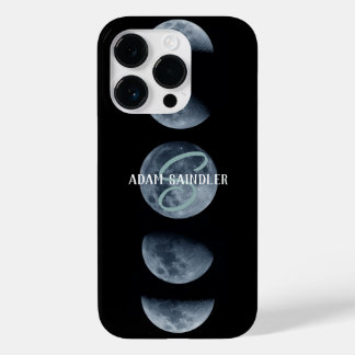 Moon Phrase Custom Name Black Galaxy Space Star Case-Mate iPhone 14 Pro Case