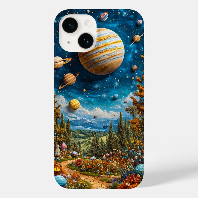 Moon planets galaxy Case-Mate iPhone case (Back)