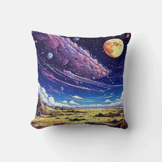 Moon planets galaxy cushion (Front)