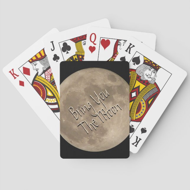 Moon Playing Cards Full Moon Cards Moon Gifts (Back)