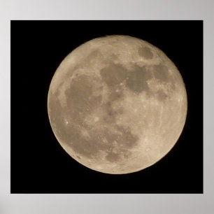 Moon Poster Astronomy Lunar Full Moon Print