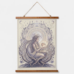 Moon Priestess Goddess Hanging Tapestry