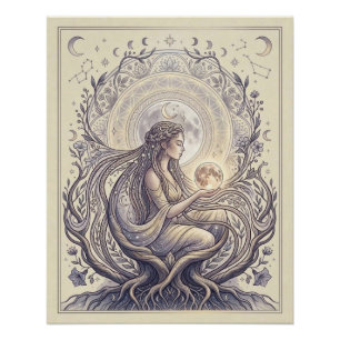 Moon Priestess Goddess Poster