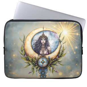 Moon Priestess – Keeper of the Celestial Balance. Laptop Sleeve