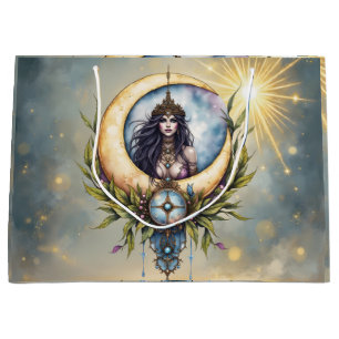 Moon Priestess – Keeper of the Celestial Balance.  Large Gift Bag
